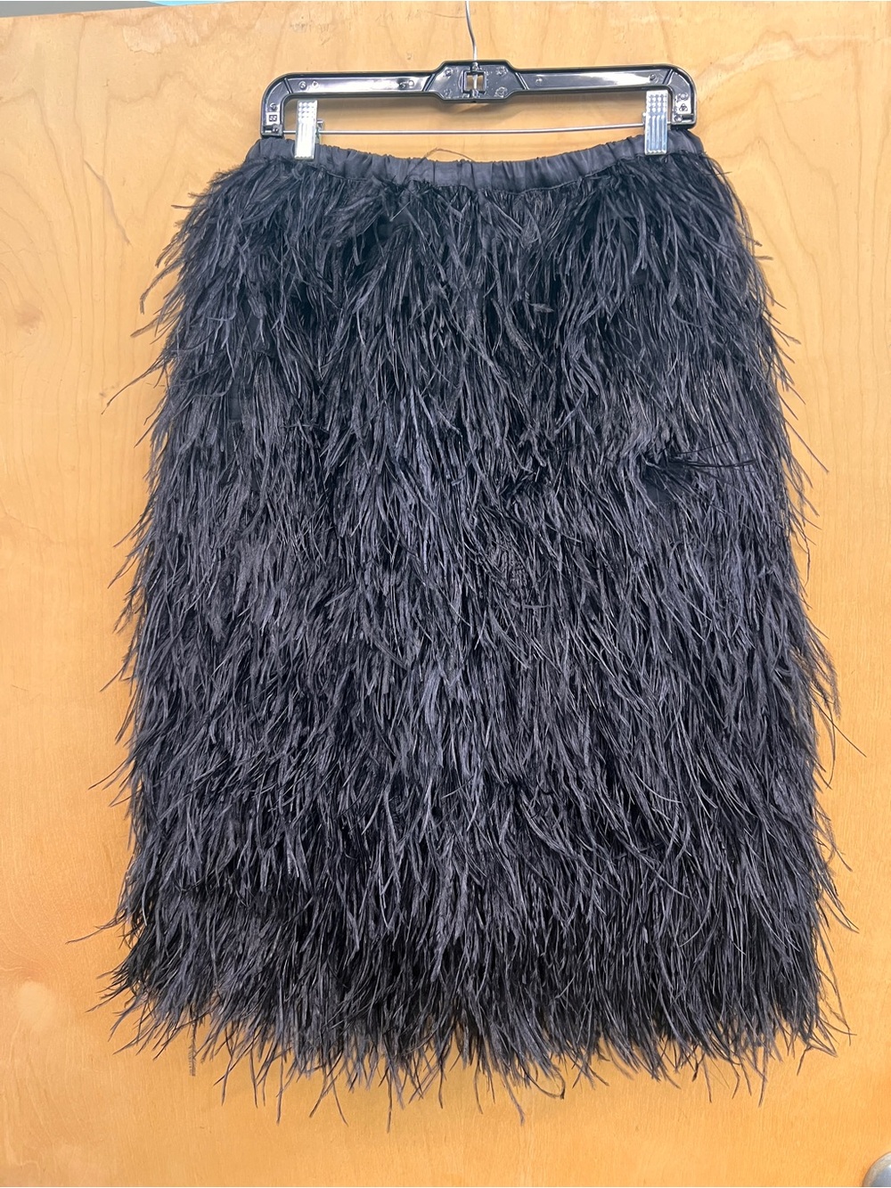 Black Cynthia Rowley Ostrich feather, silk, cotton Midi Skirt